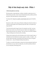 Một số thủ thuật máy tính - Phần 1 pptx