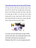 Chọn phần mềm phục hồi các tập tin MP3 bị hỏng doc