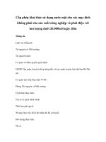 Cấp phép khai thác sử dụng nước mặt cho các mục đích không phải cho sản xuất nông nghiệp và phát điện với lưu lượng dưới 20.000m3/ngày đêm pps