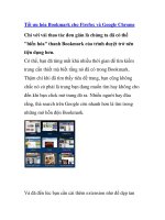 Tối ưu hóa Bookmark cho Firefox và Google Chrome pptx