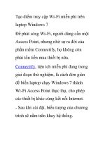 Tạo điểm truy cập Wi-Fi miễn phí trên laptop Windows 7 pptx