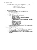 Đề cương môn Lịch sử TG thi cao học