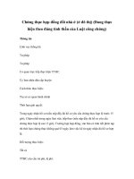 Chứng thực hợp đồng đổi nhà ở (ở đô thị) (Đang thực hiện theo đúng tinh thần của Luật công chứng) potx