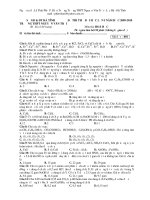 Đề thi thử đại học môn Hoá - THPT Nguyễn Văn Trỗi docx