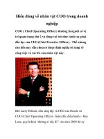 Hiểu đúng về nhân vật COO trong doanh nghiệp pptx
