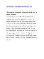 Tự sướng là gì và bí quyết 