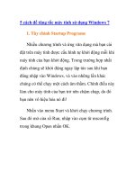 5 cách để tăng tốc máy tính sử dụng Windows 7 ppsx