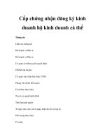 Cấp chứng nhận đăng ký kinh doanh hộ kinh doanh cá thể pdf