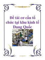 Đề tài cơ cấu tổ chức tại khu kinh tế Dung Quốc ppsx