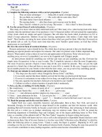 Đề tham luyện thi đại học môn Tiếng Anh - Đề số 30 ppt