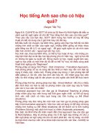 Học tiếng anh sao cho hiệu quả docx