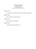 Đề kiểm tra HKII Địa 6 ( 09-10)