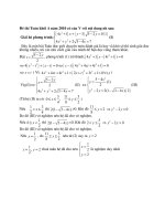 Lời giải câu 5 đề thi Đại học môn Toán khối A năm2010