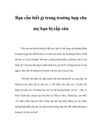 Bạn cần biết gì trong trường hợp cha mẹ bạn bị cấp cứu doc