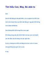 Tìm hiểu Can, May, Be able to pptx