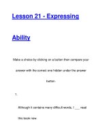 Lesson 21 - Expressing pot