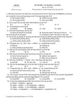 Đề thi thử đại học, cao đẳng môn hóa học có đáp án - Mã đề 014 pptx