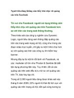 Người tiêu dùng không cảm thấy khó chịu với quảng cáo trên Facebook ppsx