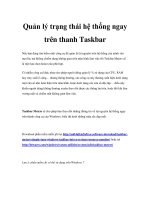 Quản lý trạng thái hệ thống ngay trên thanh Taskbar potx