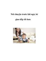Nói chuyện trước khi ngủ, bé giao tiếp tốt hơn pptx