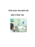 Chẩn đoán viêm phổi mắc phải ở bệnh viện doc