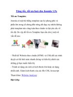 Tăng tốc, tối ưu hoá cho Joomla 1.5x docx