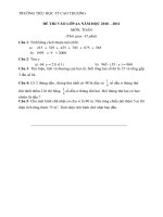 Đề thi vào lớp HSGiỏi khối 4- Toán (năm học 10-11(