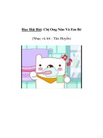 Học Hát Bài: Chị Ong Nâu Và Em Bé (Nhạc và lời : Tân Huyền) docx