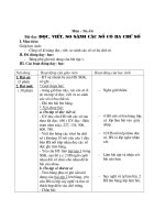 đọc, viết, so sánh các số có ba chữ số