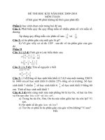ĐỀ THI HỌC KÌ TOÁN 6-2010