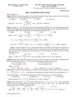 Đáp án và giải chi tiết Đề thi ĐH 2010