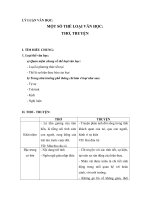 LÝ LUẬN VĂN HỌC: MỘT SỐ THỂ LOẠI VĂN HỌC: THƠ, TRUYỆN