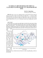 TÁC ĐỘNG CỦA BIẾN ĐỔI KHÍ HẬU ĐẾN THIÊN TAI VÀ GIẢI PHÁP ỨNG PHÓ CHO KHU VỰC THÀNH PHỐ HỒ CHÍ MINH pps
