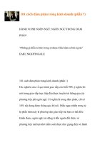 101 cách đàm phán trong kinh doanh (phần 7) pot