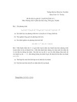 Tuyển tập đề kiểm tra giữa kỳ môn: phương trình vi phân đạo hàm riêng doc