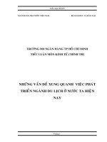 Những vấn đề xung quanh việc phát triển ngành du lịch ở nước ta hiện nay