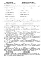 Đề thi thử đại học môn hóa học trường THPT Đặng Thúc Hứa docx