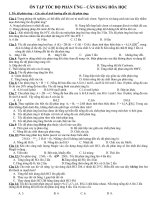 Ôn tập chương tốc độ phản ứng