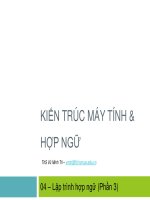 Kiến trúc máy tính & hợp ngữ ( phần 3) ppt