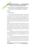 Đánh giá tác động môi trường quy hoạch chung mạng lưới giao thông thị xã tam đường, tỉnh lai châu   luận văn, đồ án, đề tài tốt nghiệp