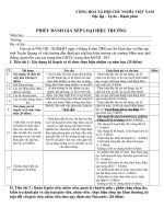 Phiếu đánh giá, xếp loại hiệu trưởng