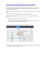 Cách Coppy File nhạc từ CD không cho sao chép