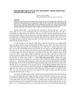 NGUYÊN MINH CHÂU VỚI VAI TRÒ “MỞ ĐƯỜNG” TRONG CÔNG CUỘC ĐỔI MỚI VĂN XUÔI SAU 1975