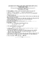 de khao sat chat luong hoc sinh gioi