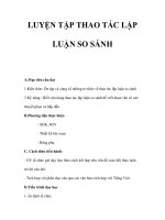 LUYỆN TẬP THAO TÁC LẬP LUẬN SO SÁNH pptx