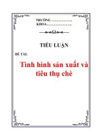 Tiểu luận: Tình hình sản xuất và tiêu thụ chè potx