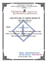 đề tài cư nhân kinh tế quản lý tổng đại lý bảo hiểm nhân thọ công ty gia hòa vạn hưng dai ichi