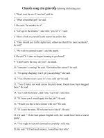 chuyển sang câu gián tiếp