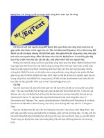 MyEqText 1.0: Công cụ hỗ trợ soạn thảo công thức toán học đa năng