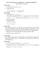 Đề thi vào lớp 10 chuyên toán trường THPT chuyên Lê Hồng Phong - Nam Định năm học 2009-2010